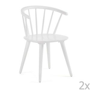 Zestaw 2 białych krzeseł do jadalni La Forma Krise
