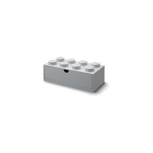 Szary pojemnik z szufladą na biurko LEGO® Double