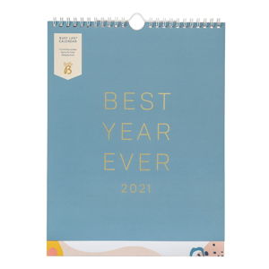 Niebieski kalendarz ścienny Busy B, 13 stron