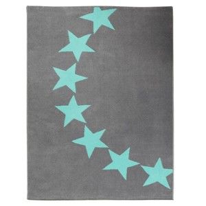 Szary dywan dziecięcy z miętowymi elementami Hanse Home Star, 140x200 cm