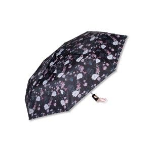 Czarna parasolka z kwiecistym motywem Tri-Coastal Design Flower