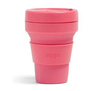 Różowy składany kubek Stojo Pocket Cup Peony, 355 ml