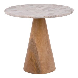 Okrągły stolik z blatem w dekorze marmuru ø 50 cm Force  – Leitmotiv