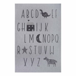Szary dywan dla dzieci Ragami Letters, 120x170 cm