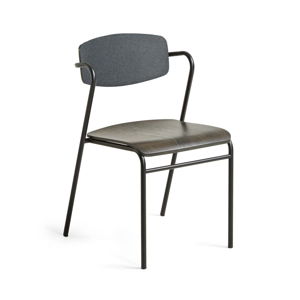 Czarno-brązowe krzesło do jadalni La Forma Norfort