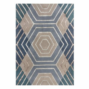 Niebieski dywan wełniany Flair Rugs Harlow, 120x170 cm