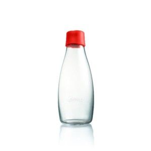 Czerwona butelka ze szkła ReTap z dożywotnią gwarancją, 500 ml
