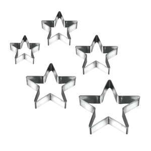 Zestaw 5 foremek do wykrawania w kształcie gwiazdek Metaltex Cookie Cutters