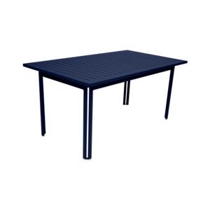 Ciemnoniebieski metalowy stół ogrodowy Fermob Costa, 160x80 cm