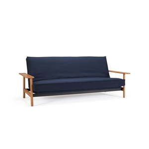 Ciemnoniebieska rozkładana sofa ze zdejmowanym obiciem Innovation Balder Mixed Dance Blue, 97x230 cm