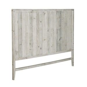 Drewniany zagłówek łóżka z białą patyną La Forma Woody, dł. 164 cm