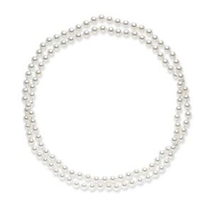 Biały naszyjnik perłowy Pearls Of London, 120 cm