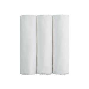 Zestaw 3 białych pieluszek T-TOMI , 70x70 cm