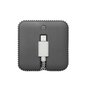 Szary powerbank z kablem do ładowania Micro USB Native Union Jump Cable, dł. 45 cm