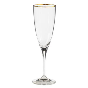 Kieliszek do szampana z krawędzią w kolorze złota Casafina Senza, 220 ml