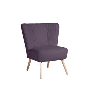 Fioletowy fotel Max Winzer Neele Leather Violet