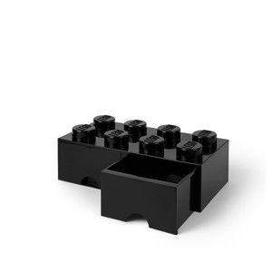 Czarny pojemnik z 2 szufladkami LEGO®