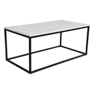 Biały marmurowy stolik z czarną konstrukcją RGE Marble