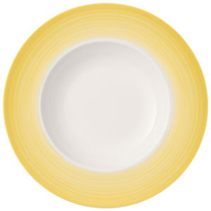 Biało-żółty głęboki talerz z porcelany Villeroy & Boch Colourful Life, 30 cm