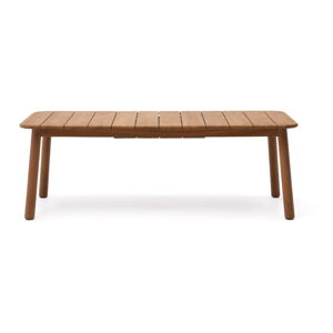 Stół ogrodowy z litego drewna tekowego 100x220 cm Turqueta – Kave Home