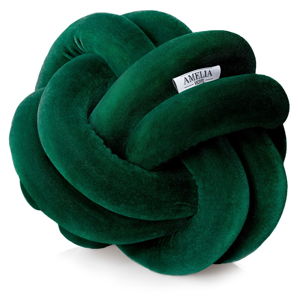 Zielona poduszka dekoracyjna AmeliaHome Nancy Knot Grey
