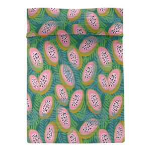 Zielona/różowa narzuta pikowana 270x260 cm Papaya – Aware