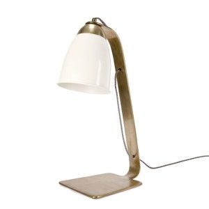 Biała lampa stołowa HF Living Bureau