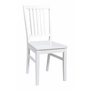 Białe krzesło do jadalni z drewna kauczukowca Rowico Wittaskar