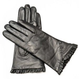 Damskie czarne rękawiczki skórzane Pride & Dignity Vienna, rozmiar 7,5