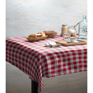 Obrus Linen Couture Red Vichy, 140x200 cm