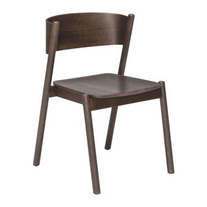Brązowe krzesło dębowe do jadalni Oblique - Hübsch