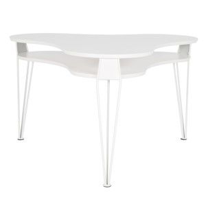 Biały stolik z białą konstrukcją RGE Ester, szerokość 88 cm
