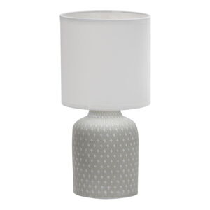 Szara lampa stołowa z tekstylnym kloszem (wysokość 32 cm) Iner – Candellux Lighting