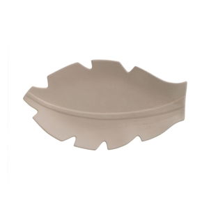Beżowy ceramiczny talerz InArt Leaf, dł. 43 cm