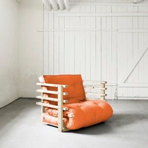 Fotel rozkładany Karup Funk Natural/Orange