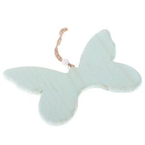 Jasnozielona drewniana zawieszka dekoracyjna Dakls So Cute Butterfly
