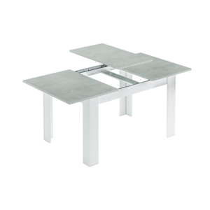 Biały rozkładany stół z blatem z betonu Evergreen House