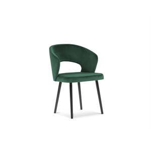 Butelkowozielone krzesło z aksamitnym obiciem Windsor & Co Sofas Elpis
