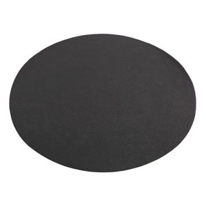Czarna mata stołowa z imitacji skóry ZicZac Troja, 33x45 cm