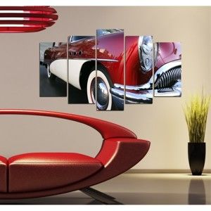 Obraz wieloczęściowy 3D Art Retro Vintage Car, 102x60 cm