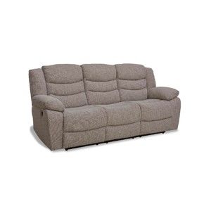 Beżowa sofa 3-osobowa z rozkładanym podnóżkiem Furnhouse Grayson Retro