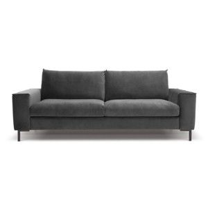 Antracytowa sofa 3-osobowa z czarnymi nogami Mossø Vino