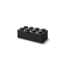 Czarny pojemnik z szufladą na biurko LEGO® Double