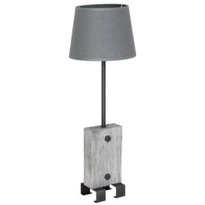 Lampa stołowa z drewnianymi detalami Glimte Thor III Dark Lampshade