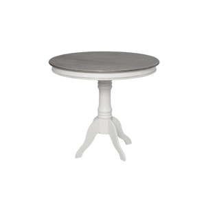 Biały stół do jadalni z drewna topoli Livin Hill Rimini, ⌀ 90 cm