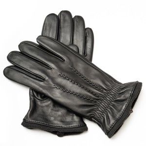 Męskie czarne rękawiczki skórzane Pride & Dignity Tom, rozmiar S