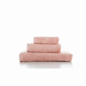 Zestaw 3 różowych bawełnianych ręczników El Delfin Lisa Coral