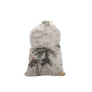 Worek na pranie z domieszką lnu Linen Couture Bag Palm Trees, wys. 75 cm