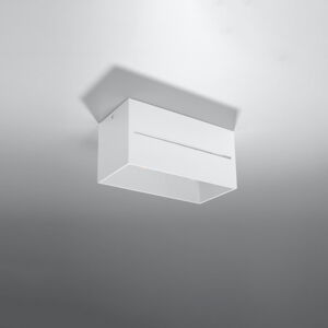 Biała lampa sufitowa z metalowym kloszem 10x20 cm Lorum – Nice Lamps