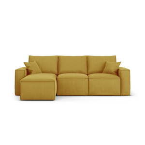 Żółta narożna sofa lewostronna Cosmopolitan Design Miami